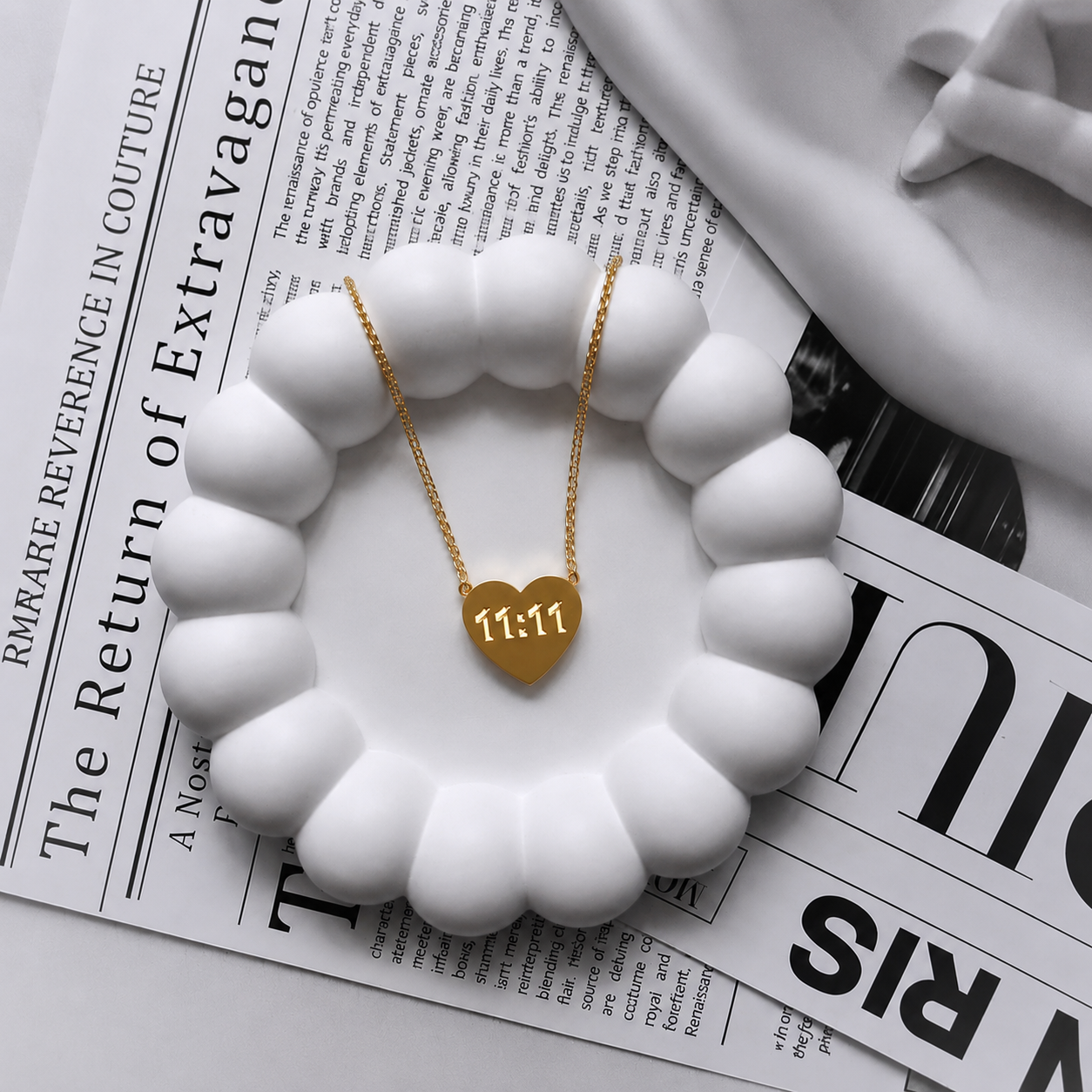 Angel Number 11:11 Heart Pendant Necklace