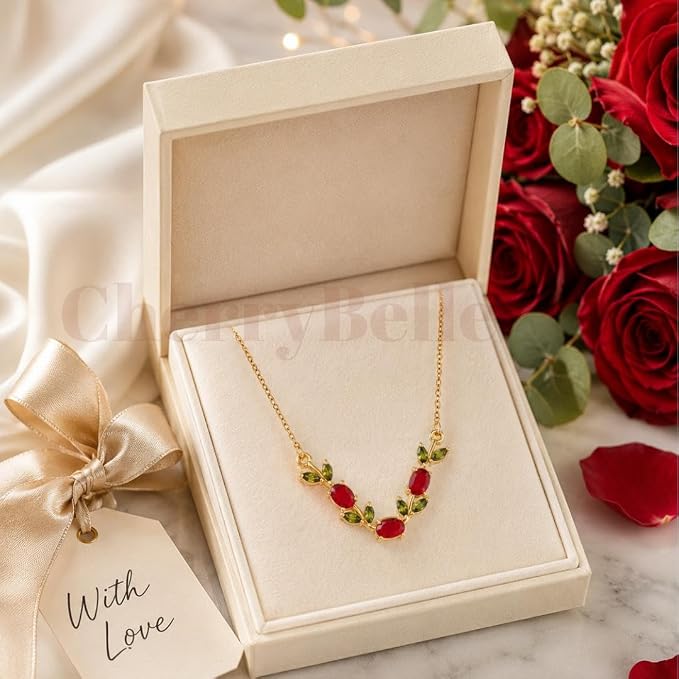 Red Tulip Necklace