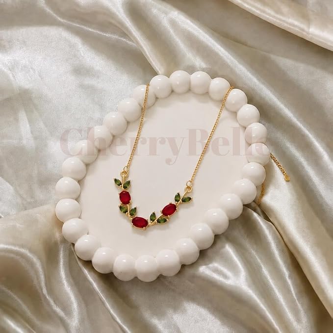 Red Tulip Necklace
