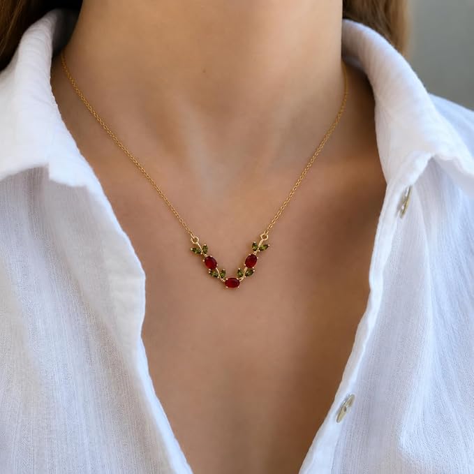 Red Tulip Necklace